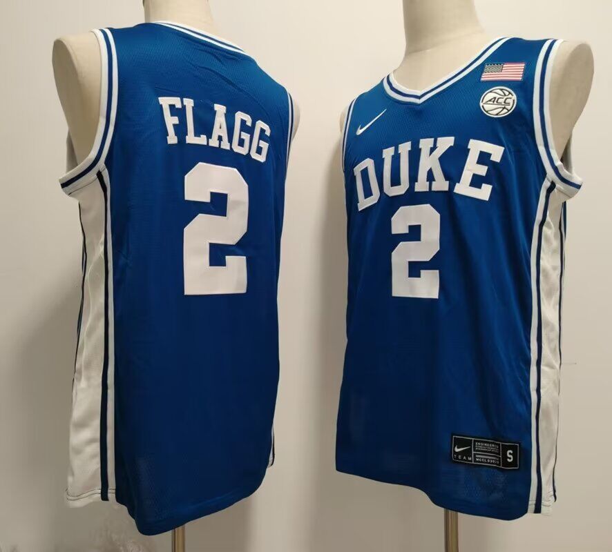 Men NCAA Duke Blue Devils College Basketball #2 Cooper Flagg blue 2024 Nike jersey style 2->nfl hats->Sports Caps